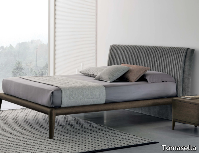 MARLENA - Fabric double bed with upholstered headboard _ Tomasella