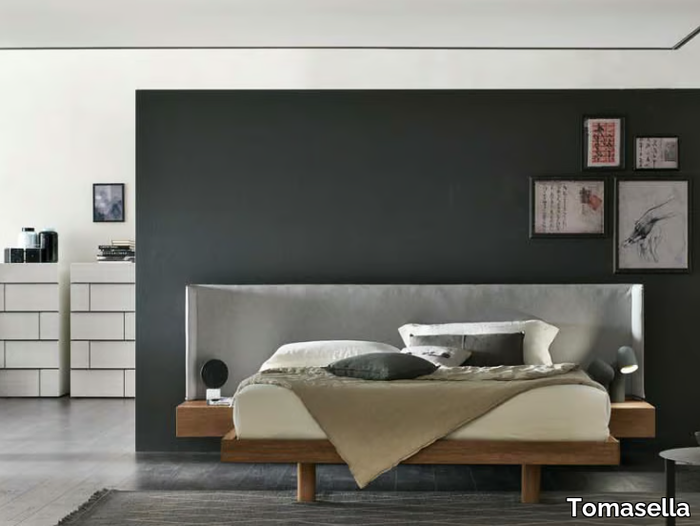 FUSION - Double bed with integrated nightstands _ Tomasella