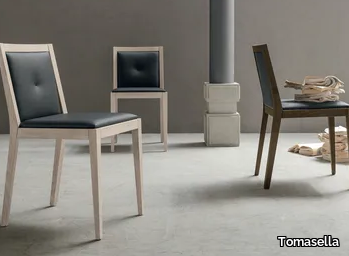 TIME - Upholstered Eco-leather chair _ Tomasella