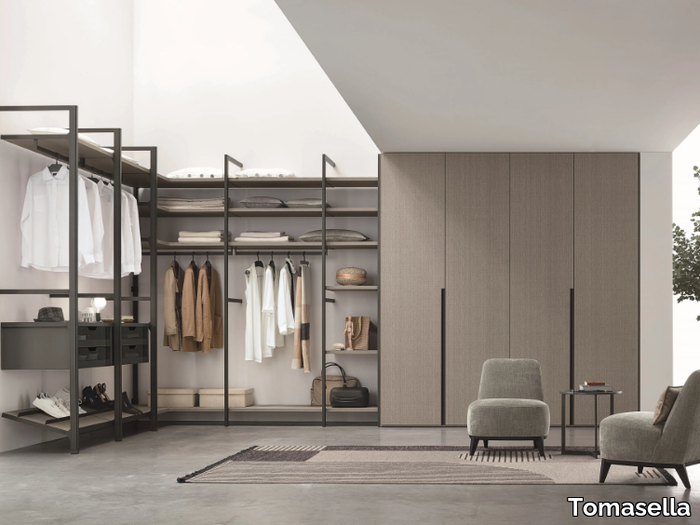 LIBERTY SYSTEM LI302 - Sectional wooden walk-in wardrobe _ Tomasella