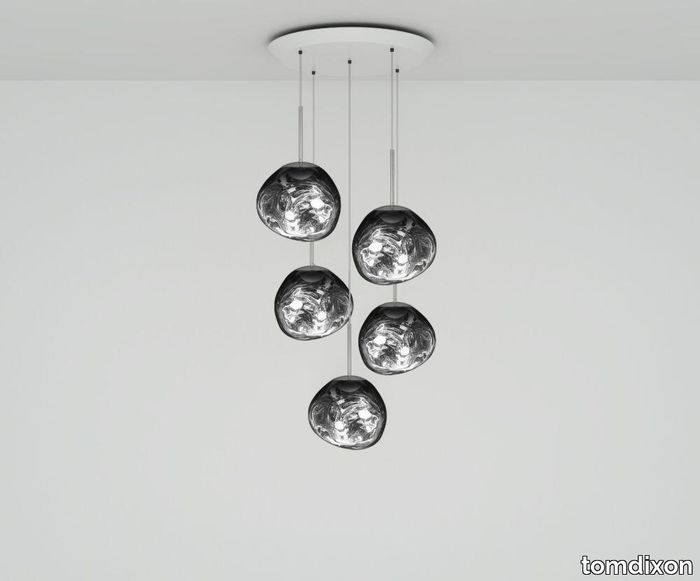 Melt Mini LED Chrome Round Pendant System