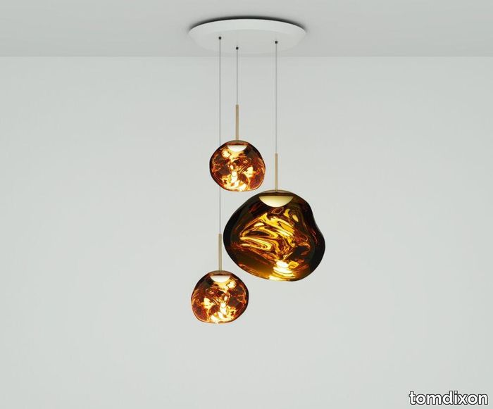 Melt LED Gold Trio Round Pendant System