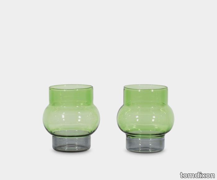 Bump Short Glasses Green x 2