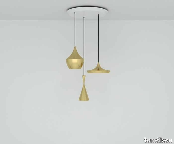 Beat LED Brass Trio Round Pendant System