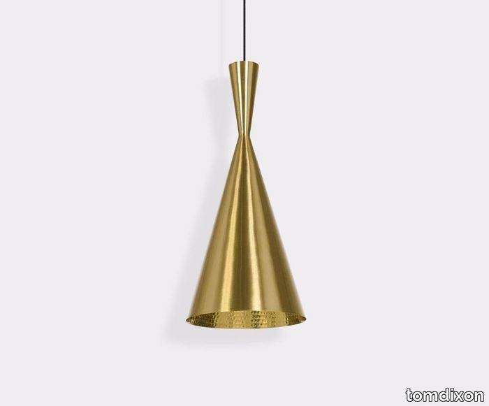 Beat LED Tall Pendant Brass