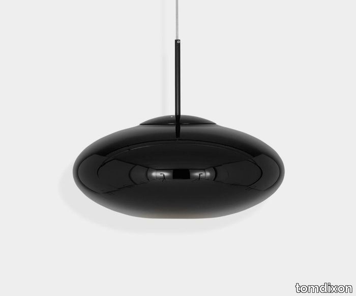 Copper Wide Pendant Black