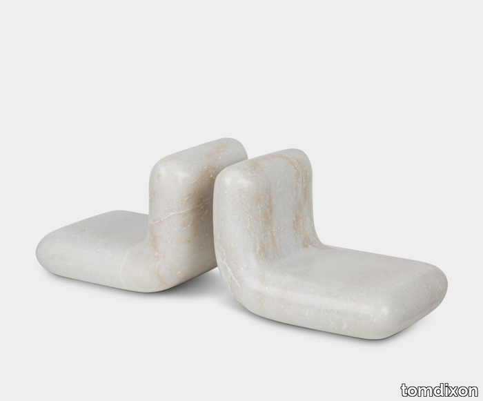 Stone Bookends White x 2