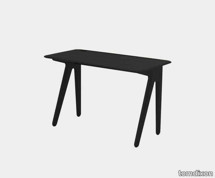 Slab Individual Desk Black Oak