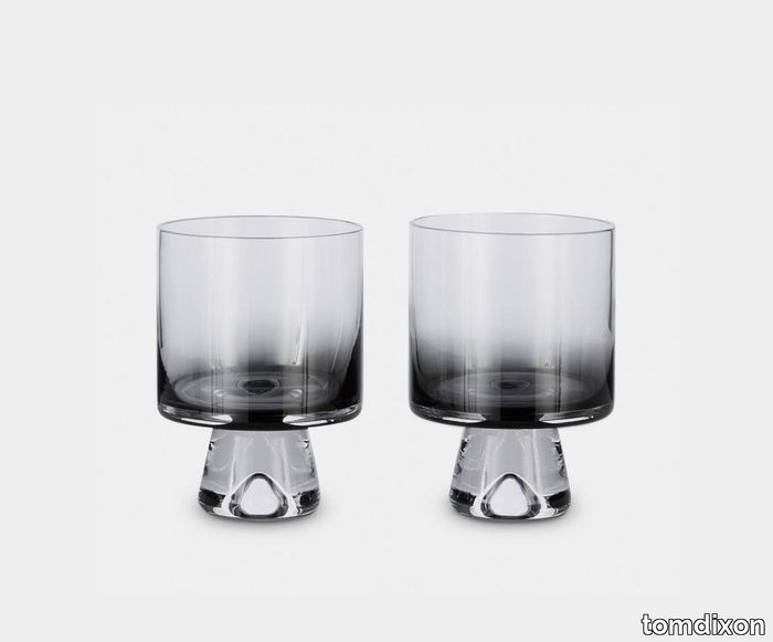 Tank Low Ball Glasses Black x2