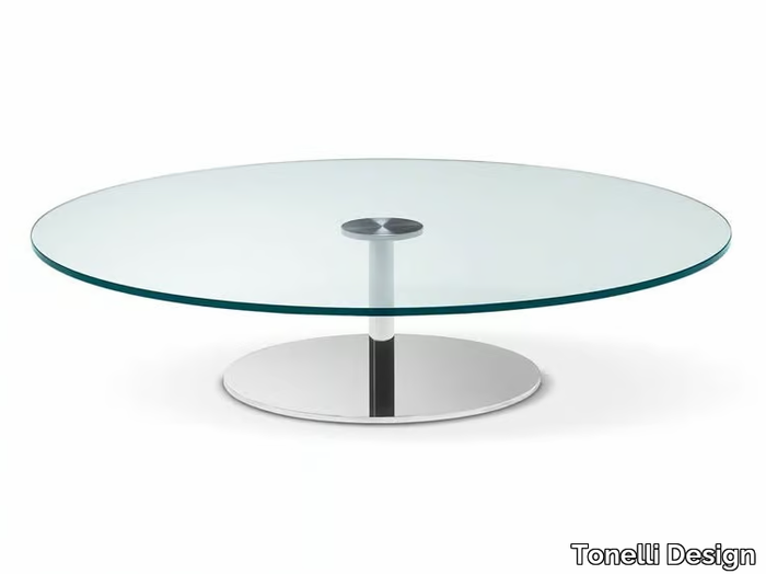 FARNIENTE - Round tempered glass coffee table _ Tonelli Design