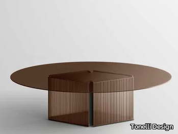 BOW - Round glass table _ Tonelli Design