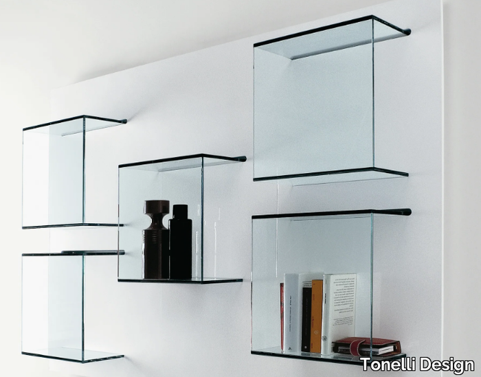 DAZIBAO - Wall-mounted glass bookcase _ Tonelli Design