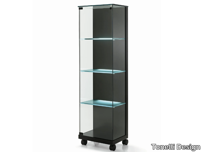 MEDORA - Crystal display cabinet with casters _ Tonelli Design