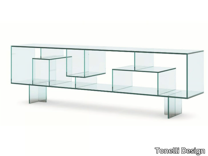 LIBER M - Double-sided glass sideboard _ Tonelli Design