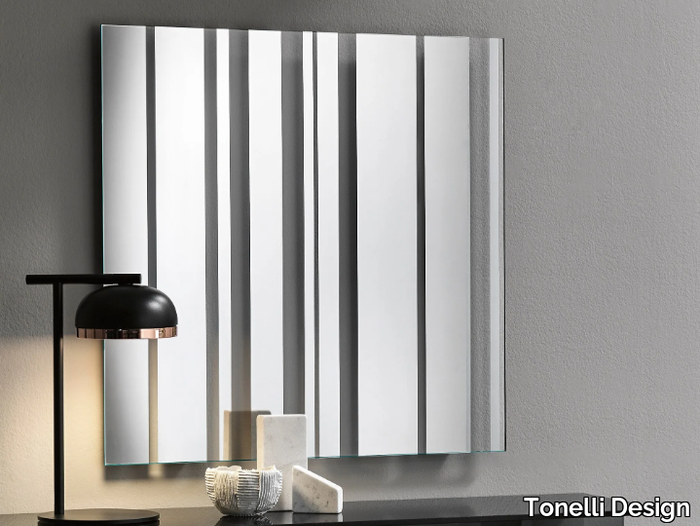 BARCODE - Square wall-mounted mirror _ Tonelli Design