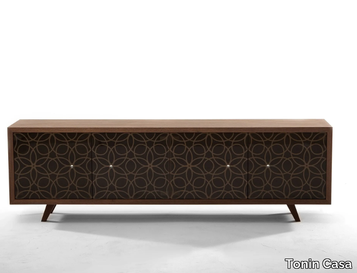 GRANADA - Wood and glass sideboard with doors _ Tonin Casa