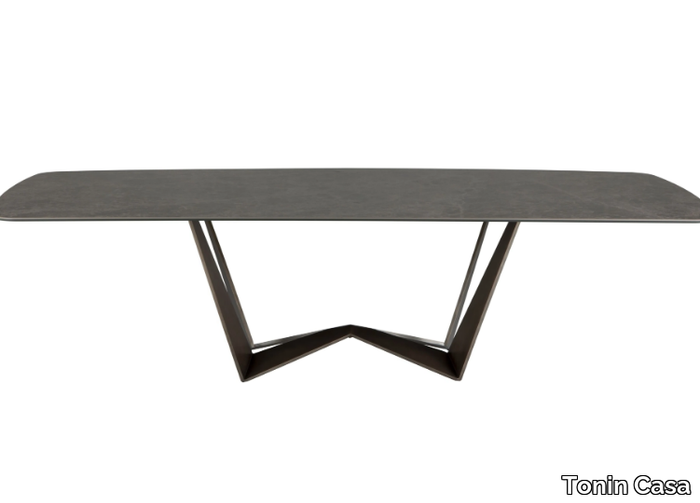 REVERSE - Rectangular porcelain stoneware table _ Tonin Casa