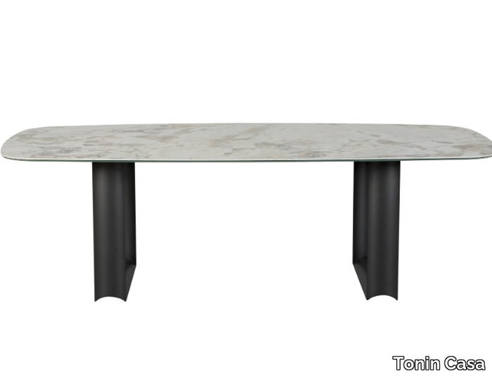 CUBE - Rectangular porcelain stoneware table _ Tonin Casa