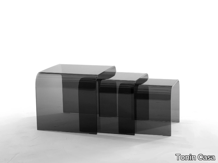 ANEMONE - Low rectangular glass coffee table _ Tonin Casa