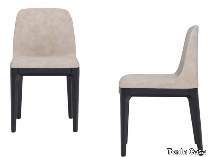 GILDA - Upholstered leather chair _ Tonin Casa