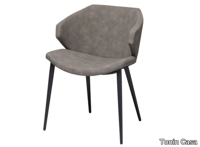 GLAM - Upholstered chair with armrests _ Tonin Casa