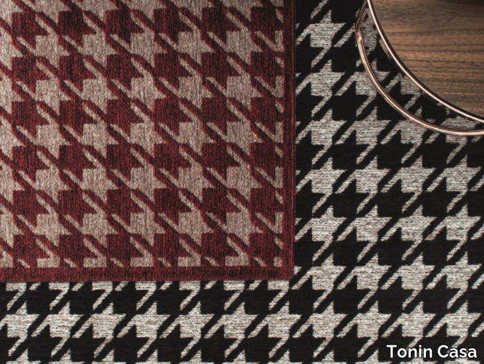 FARFA - Patterned rectangular rug with optical pattern _ Tonin Casa