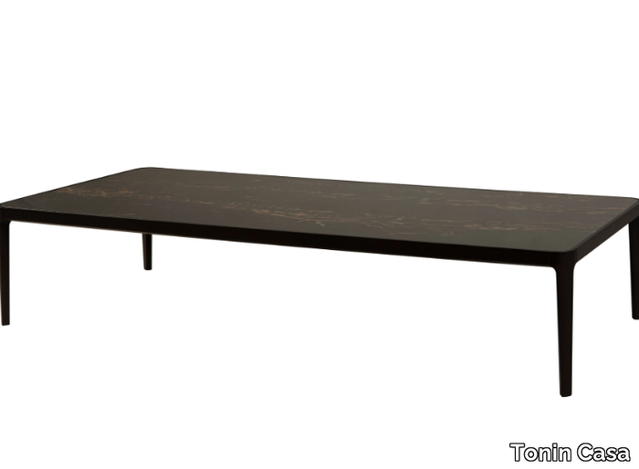 FIDELIO - Low rectangular porcelain stoneware coffee table _ Tonin Casa