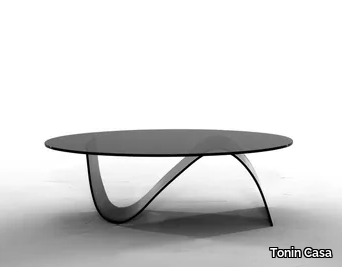 ALISSA - Round glass coffee table _ Tonin Casa