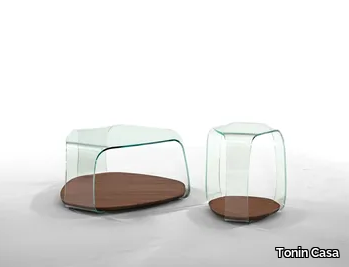 CHAKRA - Wood and glass coffee table _ Tonin Casa