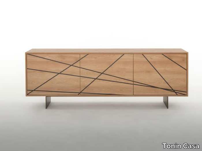 MAYA - Wooden sideboard with doors _ Tonin Casa