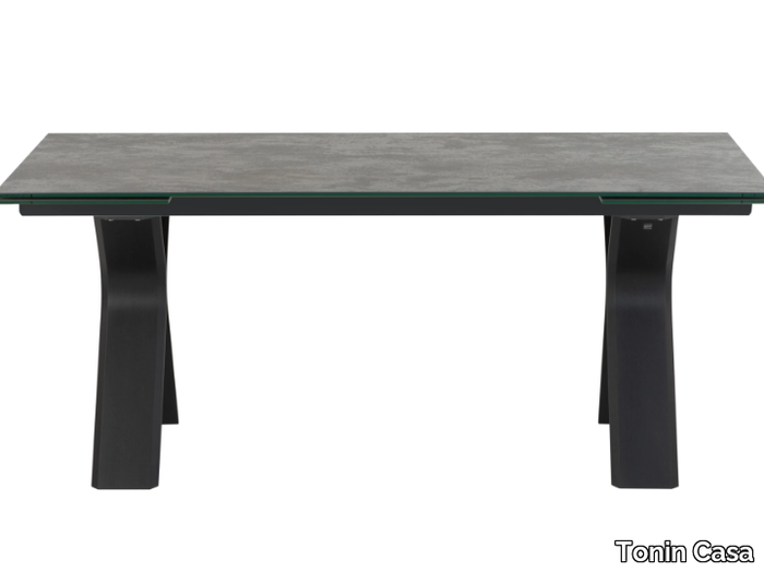 STILL - Extending rectangular glass ceramic table _ Tonin Casa