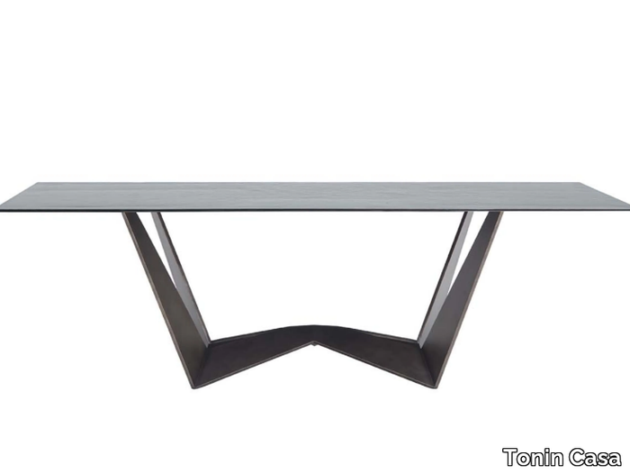 REVERSE - Rectangular ceramic table _ Tonin Casa