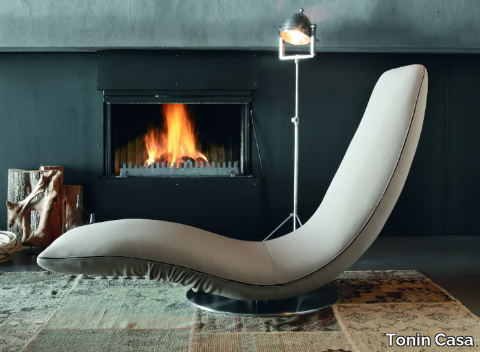 RICCIOLO - Leather armchair / Chaise longue _ Tonin Casa