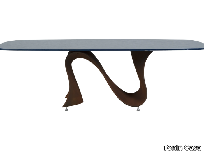 WAVE - Rectangular stained glass table _ Tonin Casa