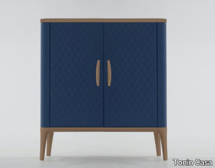 TIFFANY - Leather highboard with doors _ Tonin Casa