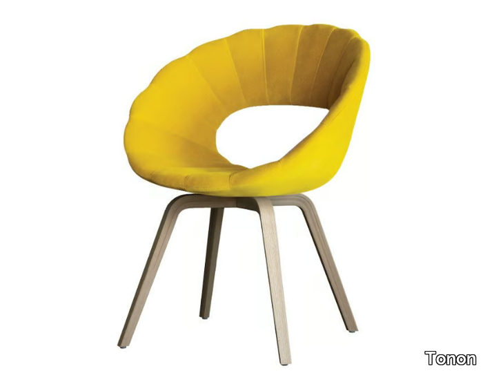 FLOWER 9W0.B1 - Fabric chair _ Tonon