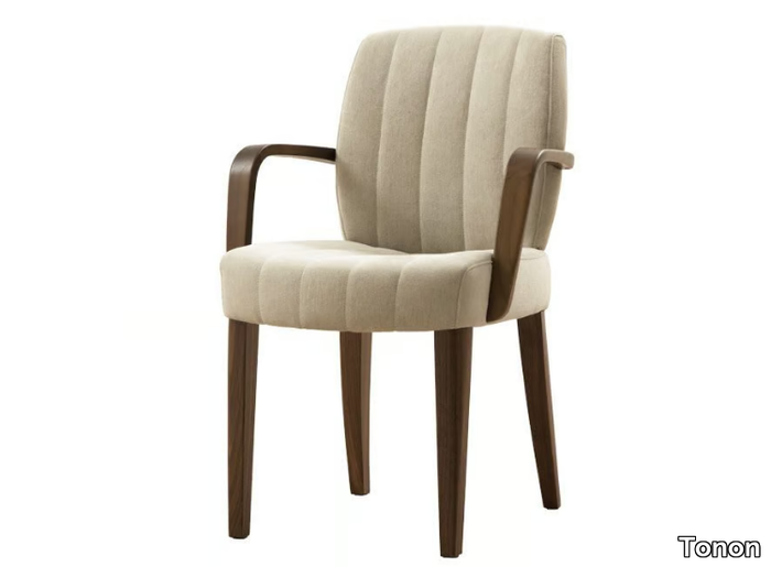 GALLANT - Upholstered leather chair with armrests _ Tonon