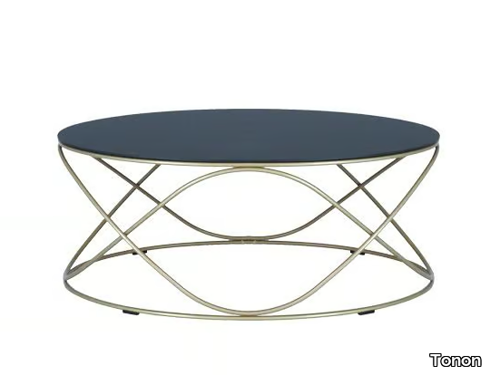 GRACE - Oval steel coffee table _ Tonon