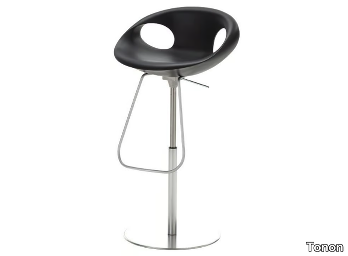 UP - Swivel polyurethane stool with back _ Tonon