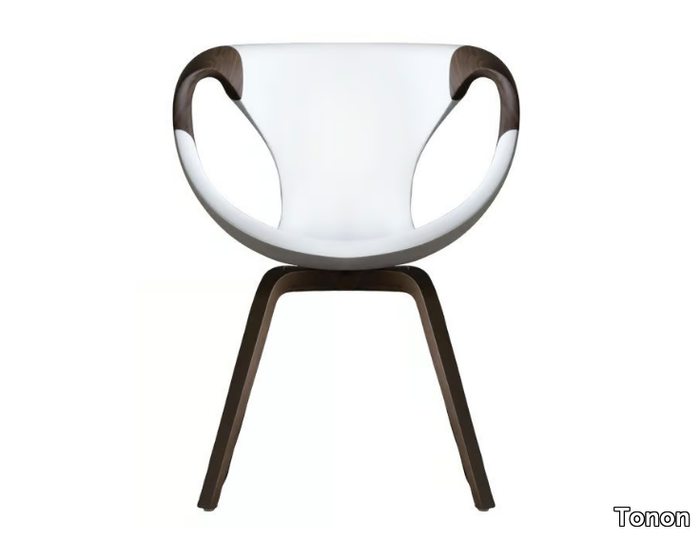 UP WOOD - Trestle-based polyurethane chair _ Tonon