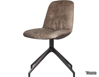 STEP SOFT UPHOLSTERED - Upholstered leather or fabric chair with metal legs _ Tonon