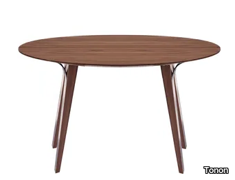 SALT & PEPPER 2 - Round wooden dining table _ Tonon