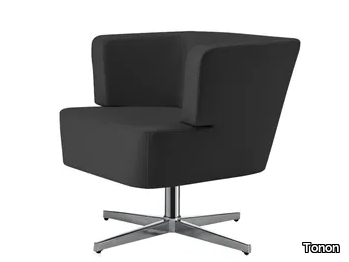 PYRAMID 037.73 - Swivel armchair with armrests with 4-spoke base _ Tonon