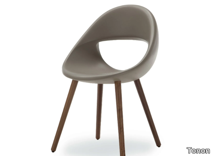 LUCKY 906 - Integral soft Touch polyurethane foam chair with wooden legs _ Tonon