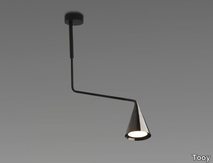 GORDON - Adjustable painted metal ceiling lamp _ Tooy