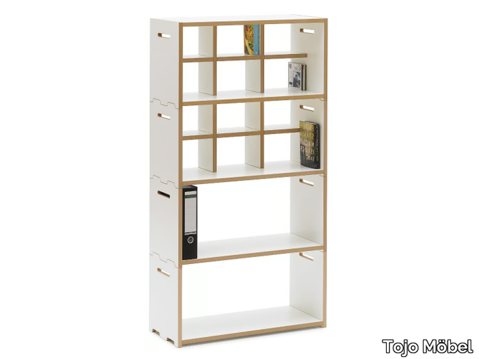 HOCHSTAPLER - Freestanding modular MDF shelving unit _ Tojo Möbel