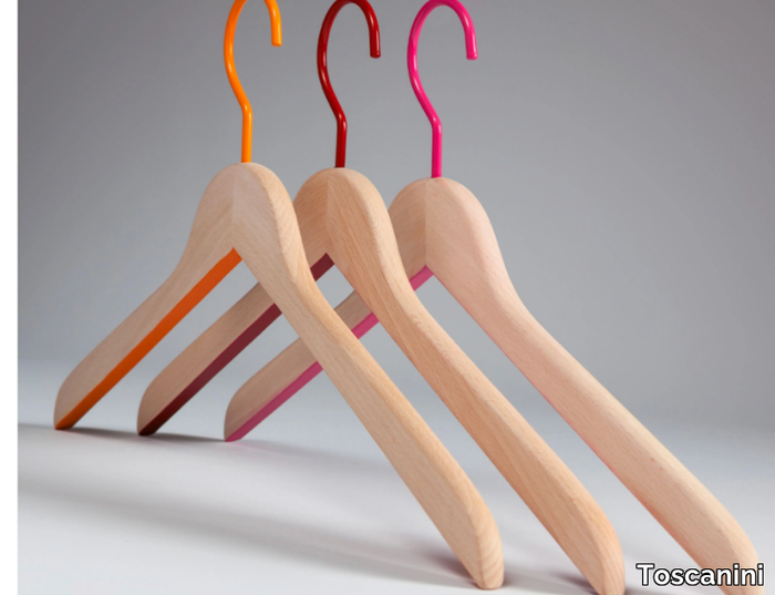 IRENE RED, FUCHSIA, ORANGE - Beech clothes hanger _ Toscanini