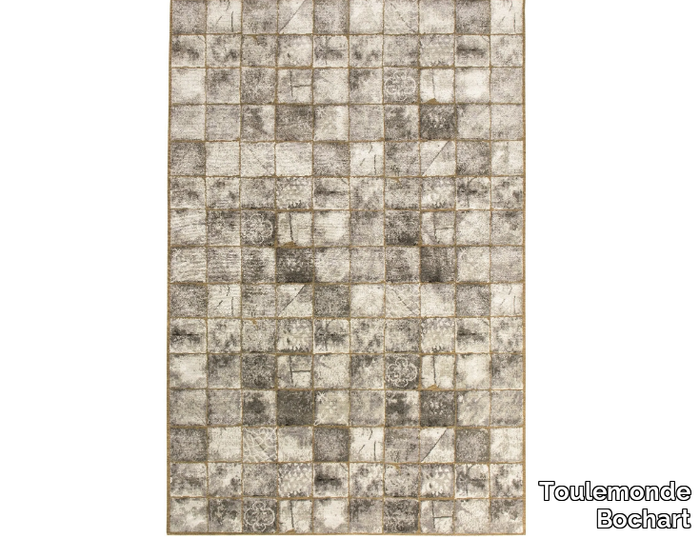 CERAMIQUE - Rectangular handmade rug with geometric shapes _ Toulemonde Bochart