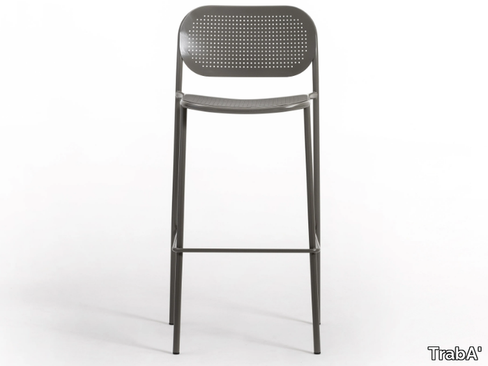 METIS DOT - High metal stool with footrest _ TrabA'