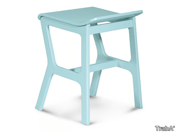 NHINO - Low wooden stool _ TrabA'